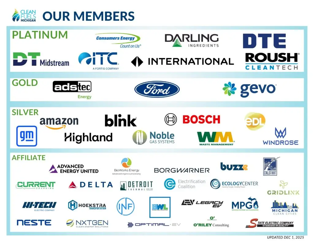 Clean Fuels Michigan - logos of members