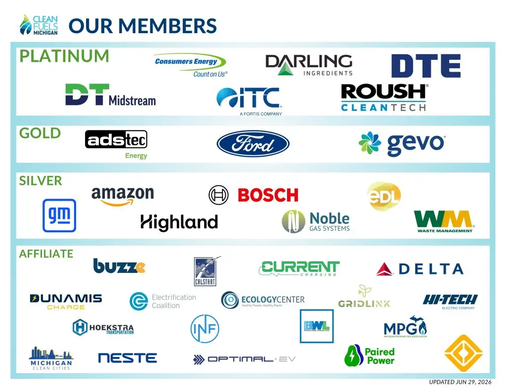 Clean Fuels Michigan - logos of members